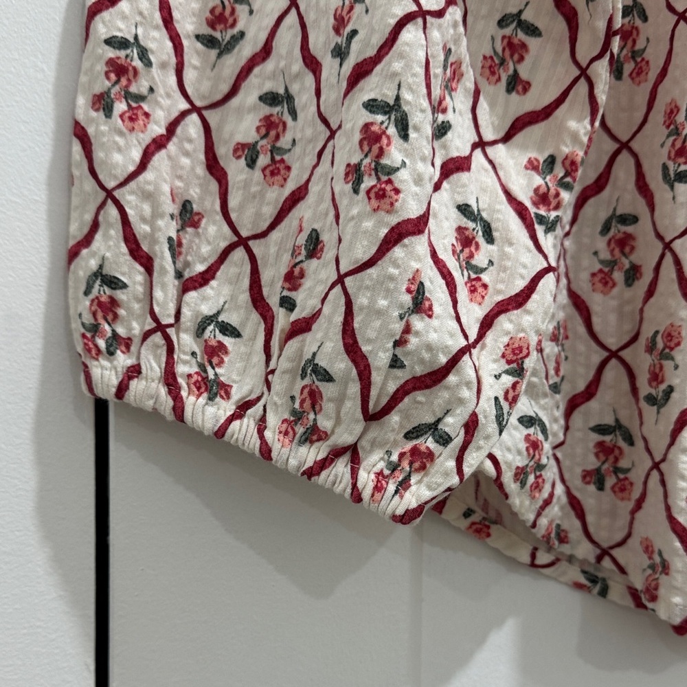 NWT! ✨🌹 Lucky Brand Floral Printed Button Up Peasant Blouse - Picture 4 of 6